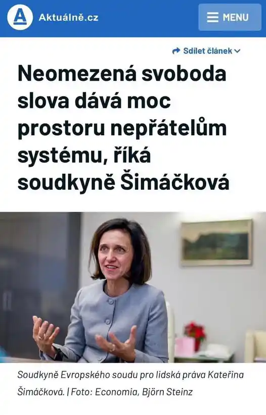 Kateřina Šimáčková Evropský soud